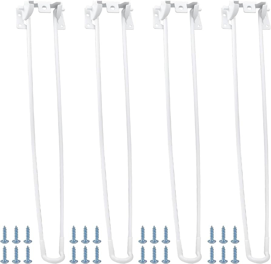Enenes 17.7 Inch Foldable Hairpin Legs (4PCS) - Heavy Duty Metal Table Legs with Screws for Coffe... | Amazon (US)