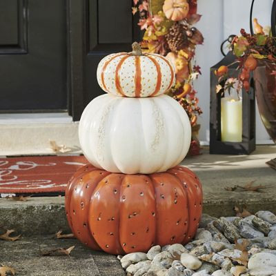 Harvest Pumpkin Stack | Grandin Road