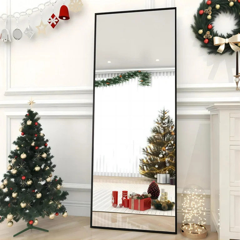 BEAUTYPEAK 64"x21" Full Length Mirror Rectangle Body Dressing Floor Standing Mirrors, Black | Walmart (US)