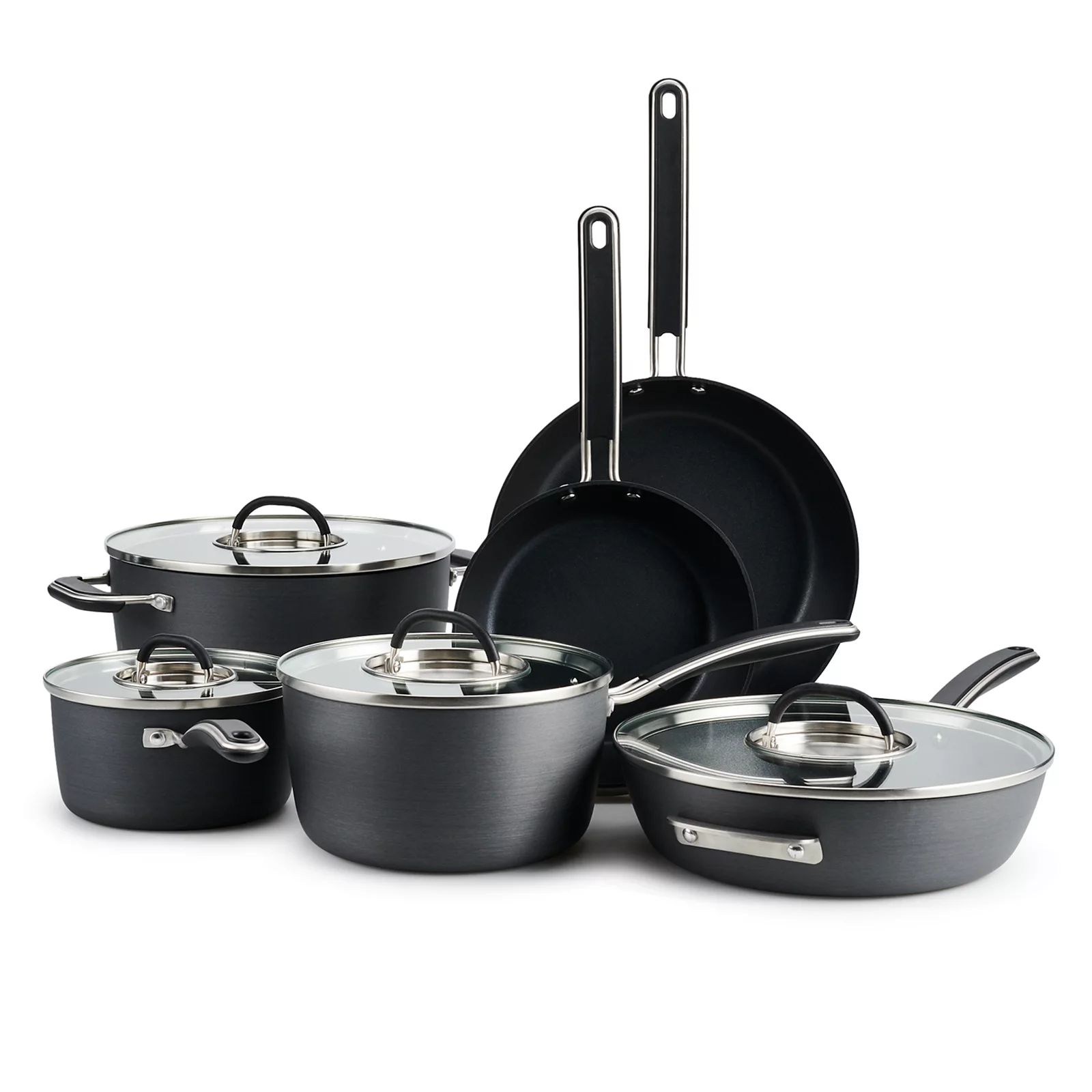 Food Network 10-pc. Hard-Anodized Nonstick Cookware Set, Light Grey, 10PC | Kohl's