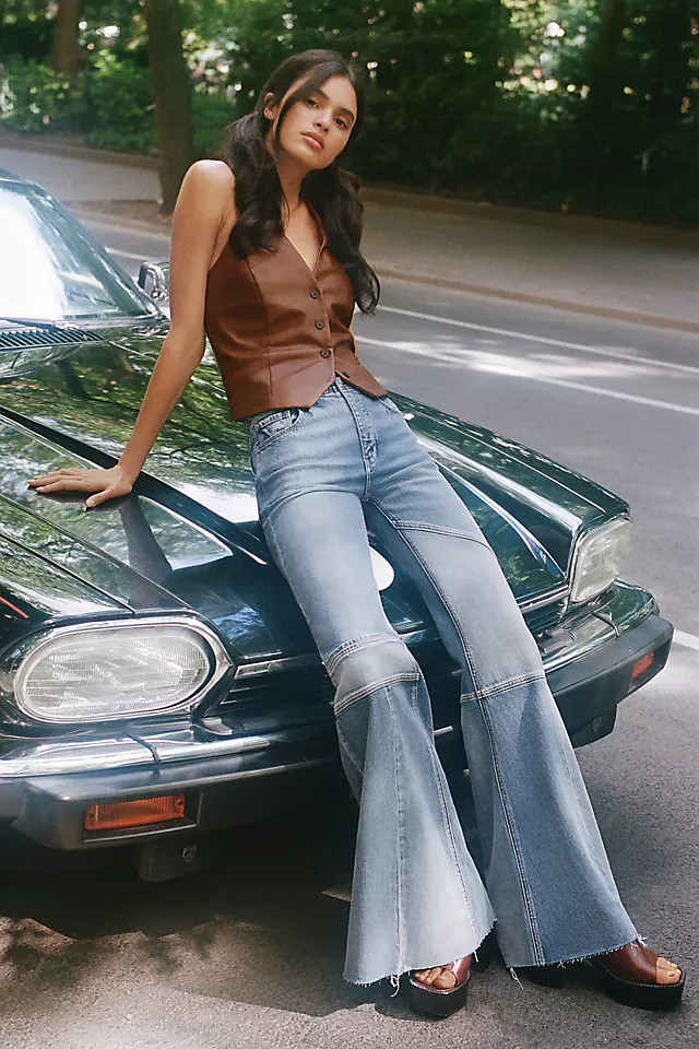 Pilcro The Supermodel Mid-Rise Flare Jeans | Anthropologie (US)