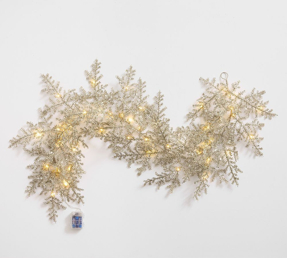Faux Lit Shimmer Garland | Pottery Barn (US)