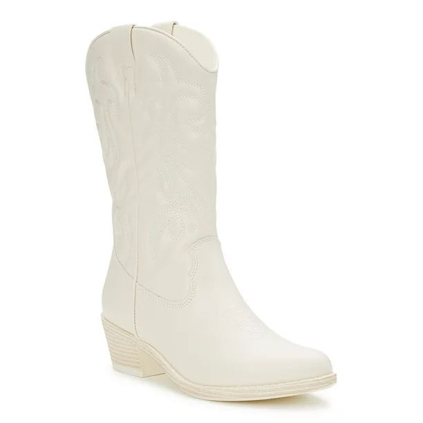 Madden NYC Women's Almond Toe Western Boots - Walmart.com | Walmart (US)