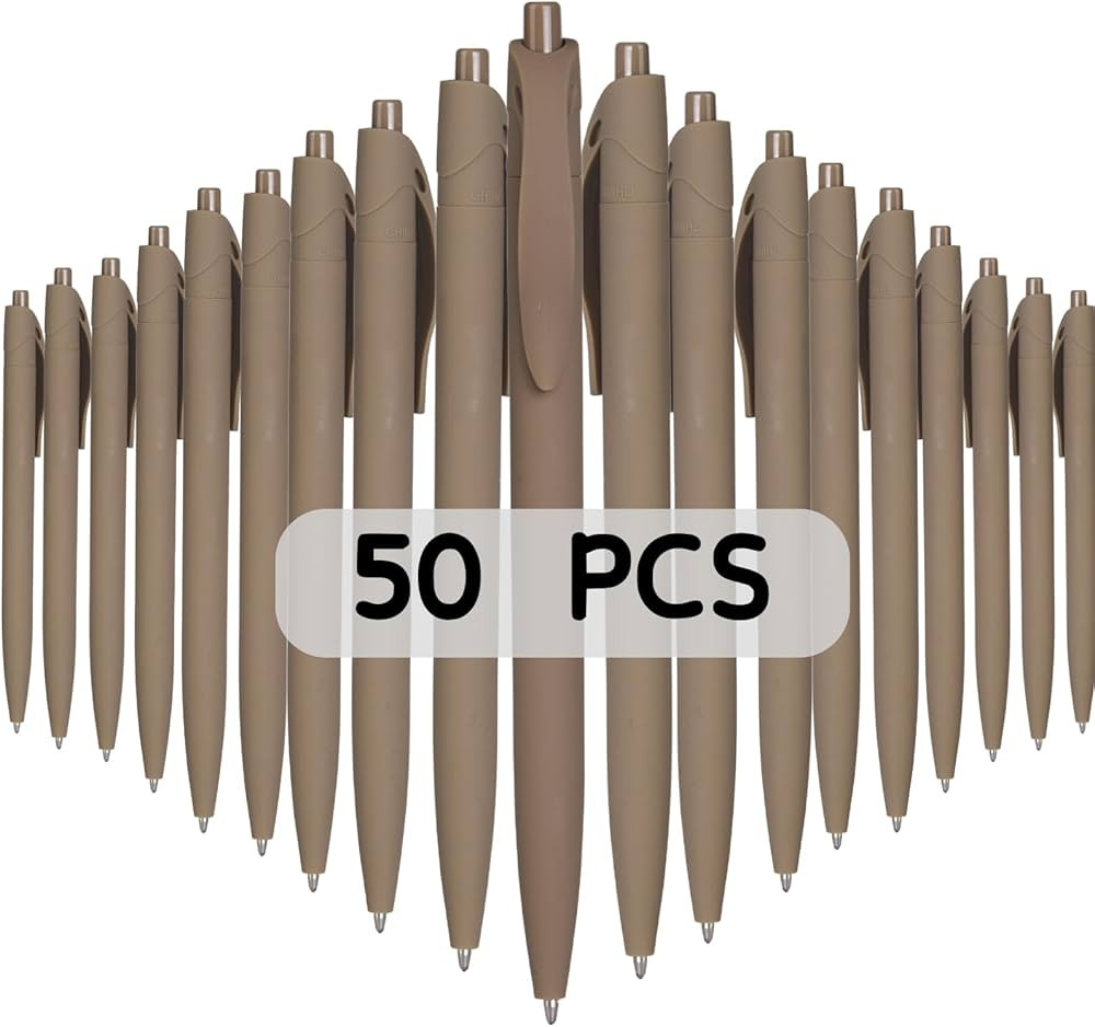 BallPoint Pens, 50 Pack (BLACK Ink),Bulk Pens, Brown Coffee Barrel,Click Pens for Office Home and... | Amazon (US)