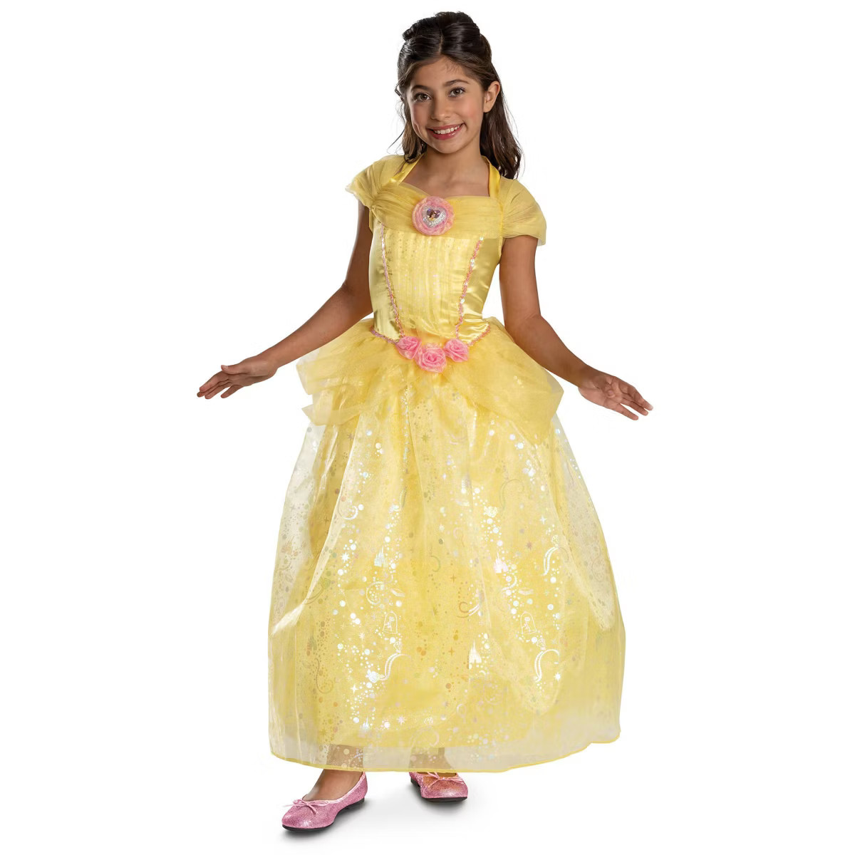 Disney Kids' Beauty and the Beast Belle Deluxe Costume Dress Yellow 3T-4T | Target