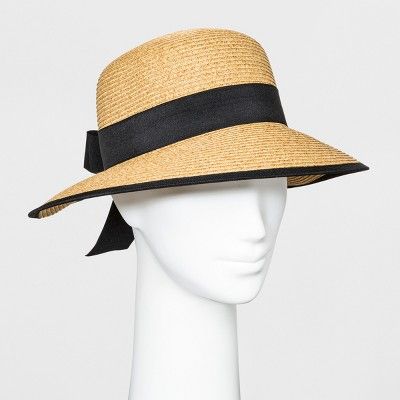 Women's Backless Floppy Hat With Bow - A New Day™ Natural | Target