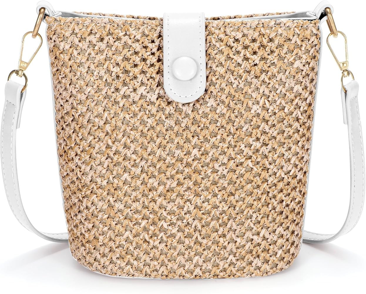 SUOSDEY Staw Crossbody Bag for Women Straw Beach Tote Bag Handbag Shoulder Purse for Women | Amazon (US)