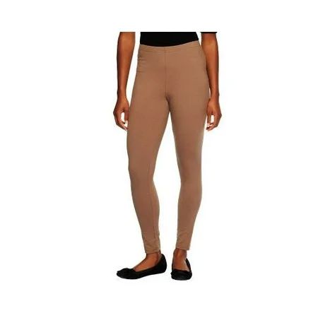 Women with Control Regular Fit Pull-on Knit Leggings (Chocolate,Size 2X) | Walmart (US)