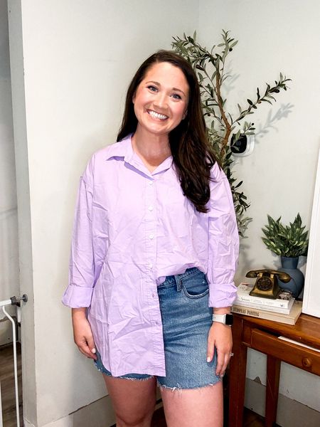 Summer outfit from target. Lavender button down