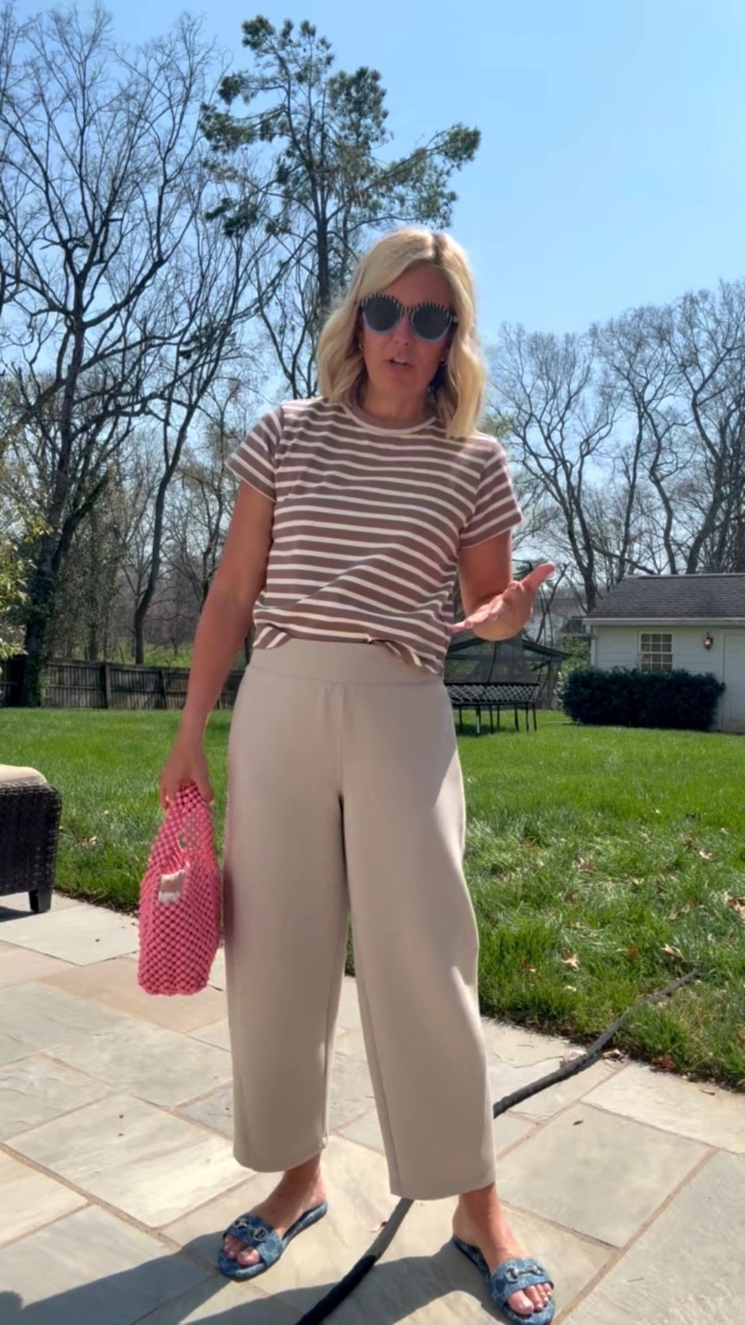 OOTD….get it done edition!! Best pants for cuteness & comfort. Lots to get done today!! 
Tee- xs
Pants - small petite 
Sandals 38.5 

#LTKdayinmylife #LTKmomlife #LTKootd