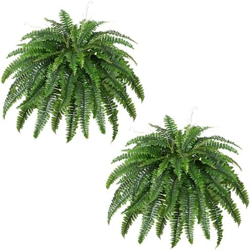 Dkaltm Artificial Boston Fern Bush- Set of 2 Large Artificial Ferns for Outdoors, 45Inch Large Fa... | Amazon (US)