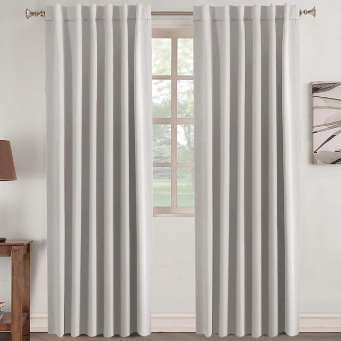 Turquoize Blackout Curtain Panels Rod Pocket Blackout Draperies for Bedroom Thermal Insulating Li... | Amazon (US)