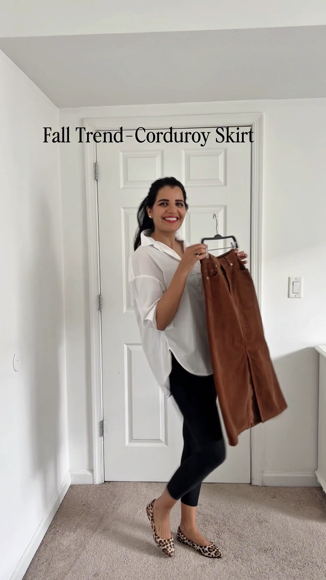 Perfect fall skirt- this rich chocolate colored corduroy midi skirt is so versatile and on MAJOR sale! 