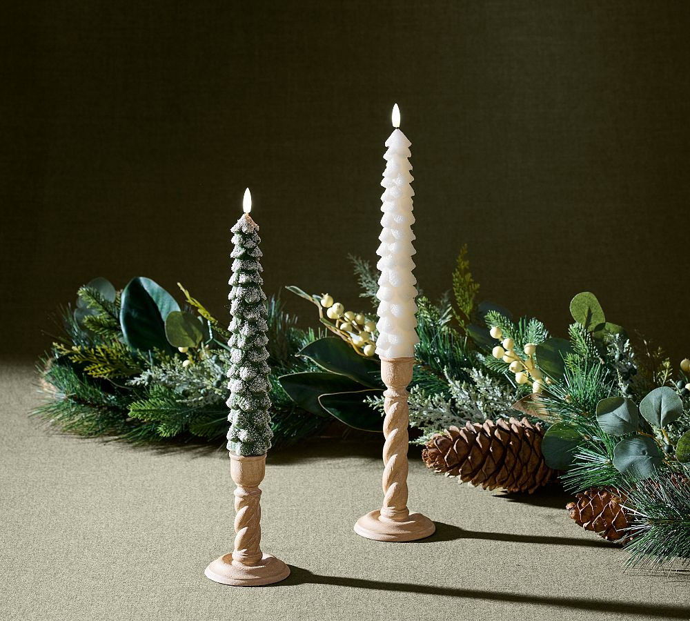 Flameless Tree Taper Candle | Pottery Barn (US)