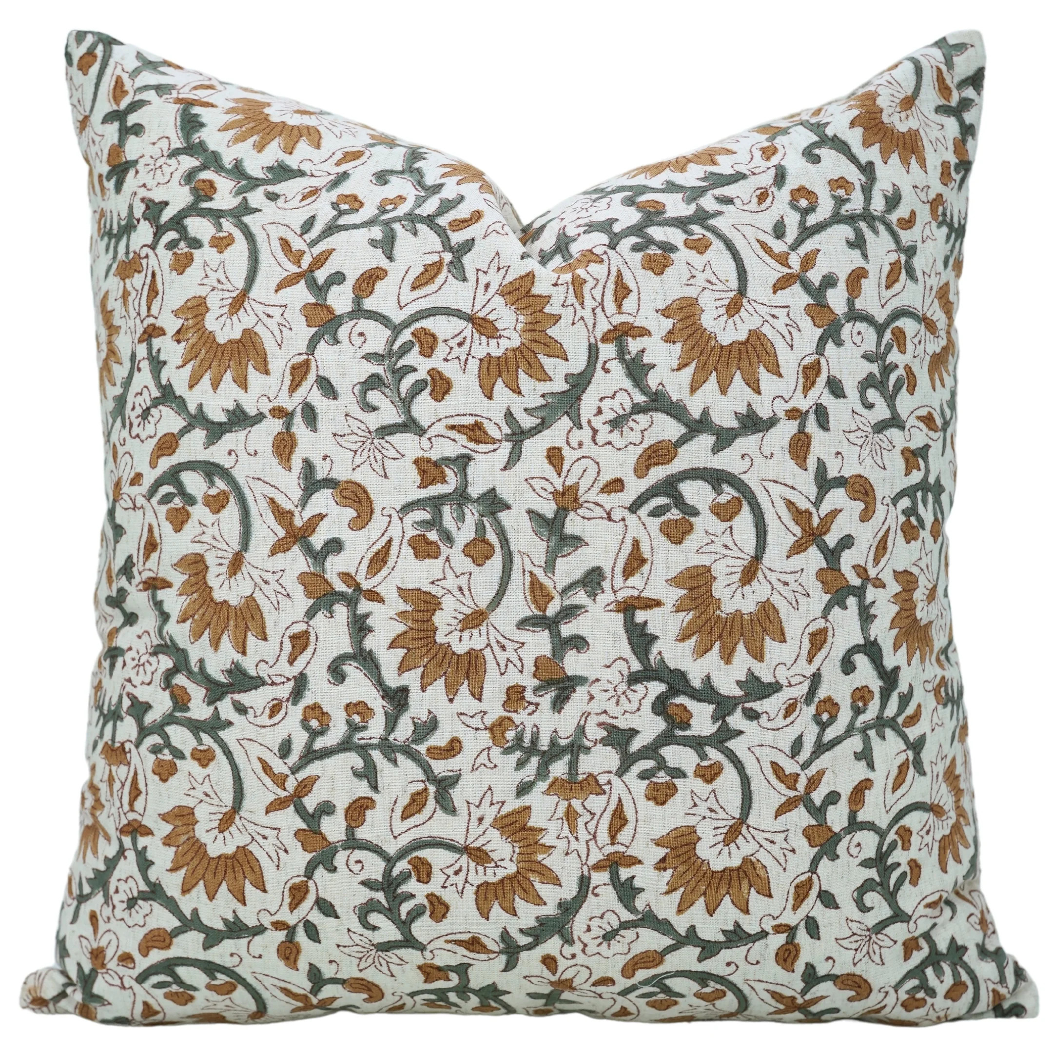 Floral Cotton Indoor/Outdoor Pillow Cover | Wayfair North America