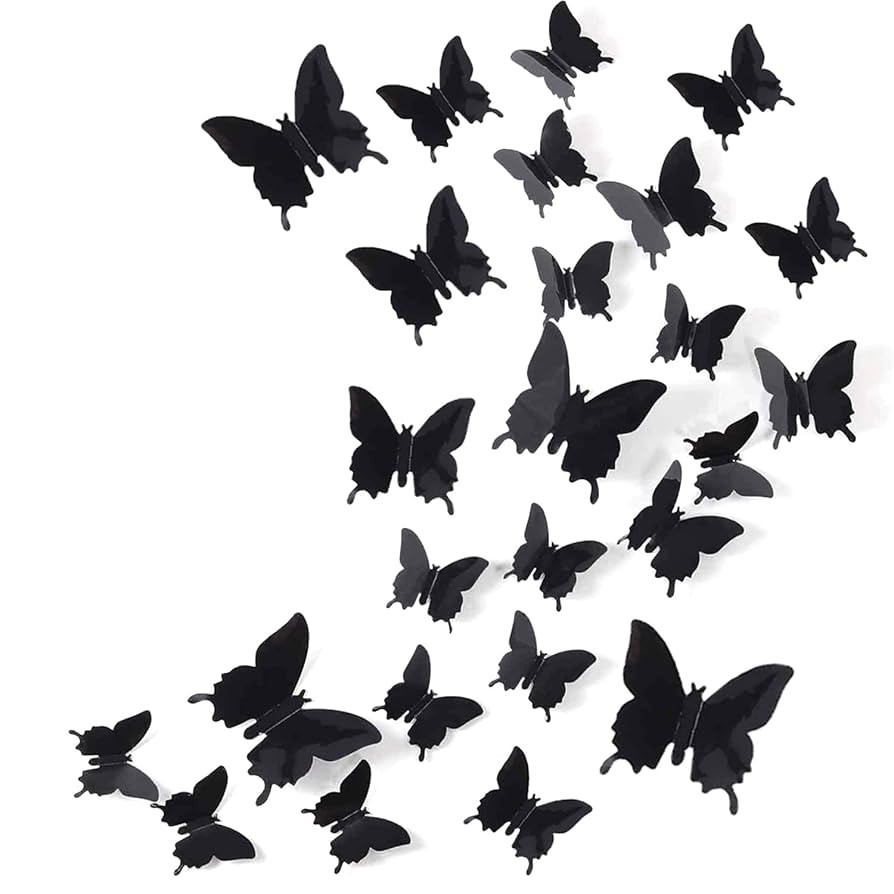 3D Butterfly Wall Decor, 48PCS Removable Mural Stickers Wall Stickers Decal for Home and Room Dec... | Amazon (US)