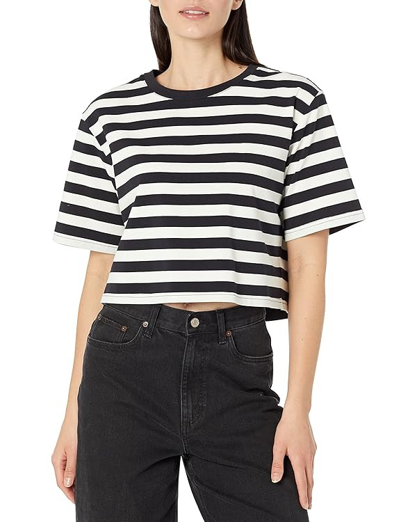 The Drop Women's Sydney Short-Sleeve Cropped Crew Neck T-Shirt | Amazon (US)