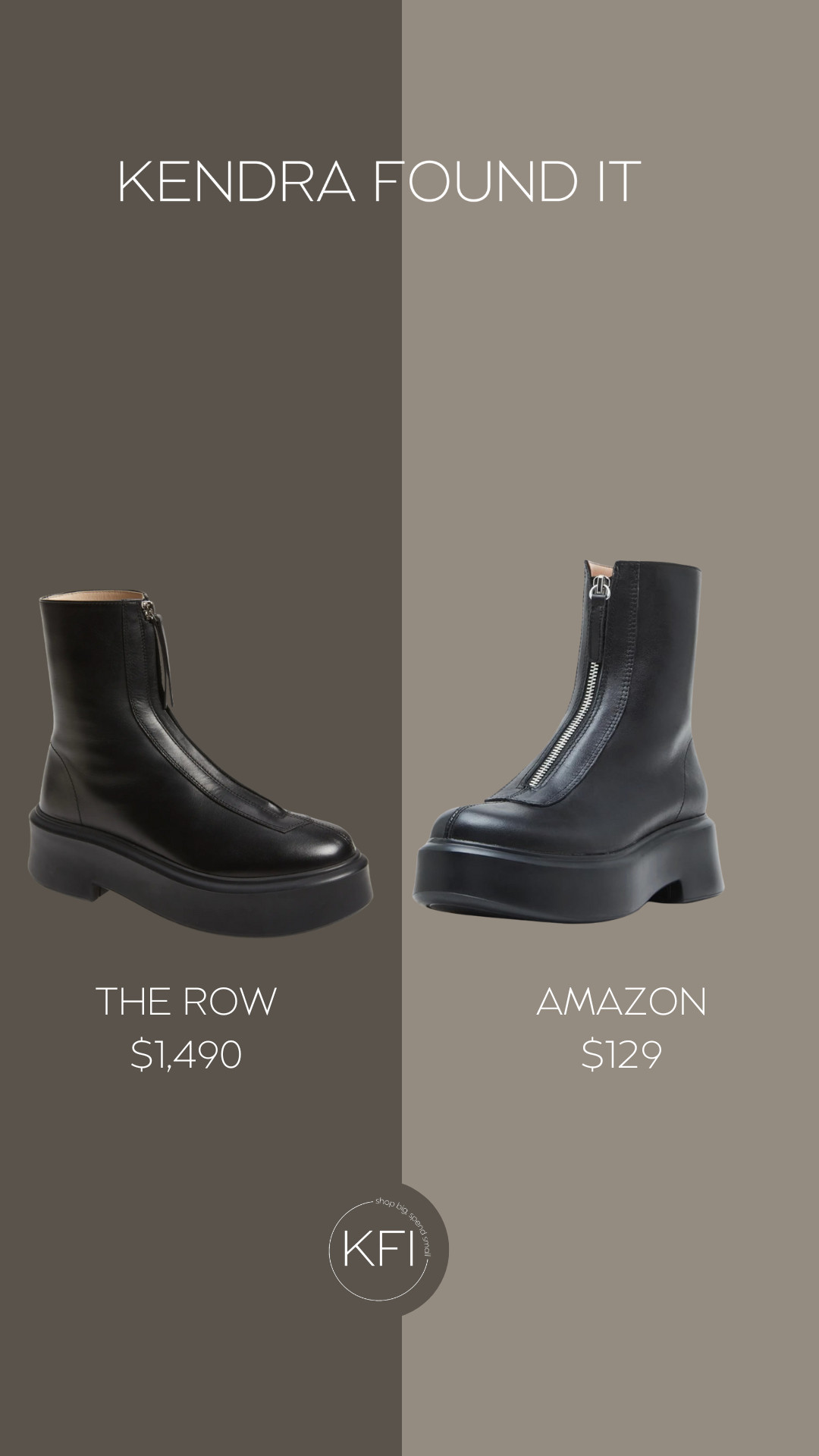 If you’ve been swooning over The Row Zipped Boot I in Leather but not the $1,490 price tag, this The Row Zipped Boot I in Leather dupe from Amazon is wild. You get that same sleek front zip, chunky platform sole, and minimal, high-fashion silhouette for around $129 instead. They’re the perfect black boot for a neutral minimalist wardrobe, and they look just as good with wide-leg jeans and a trench as they do with leggings and an oversized sweater. Linked both here. 

 #LTKootd #LTKOver40 #LTKSaleAlert