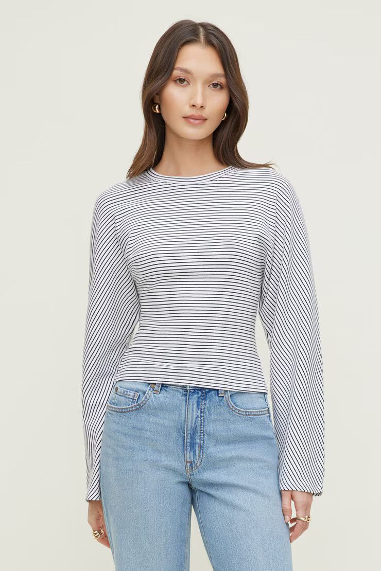 Striped Dolman Heavy Cotton Top | Dynamite Clothing