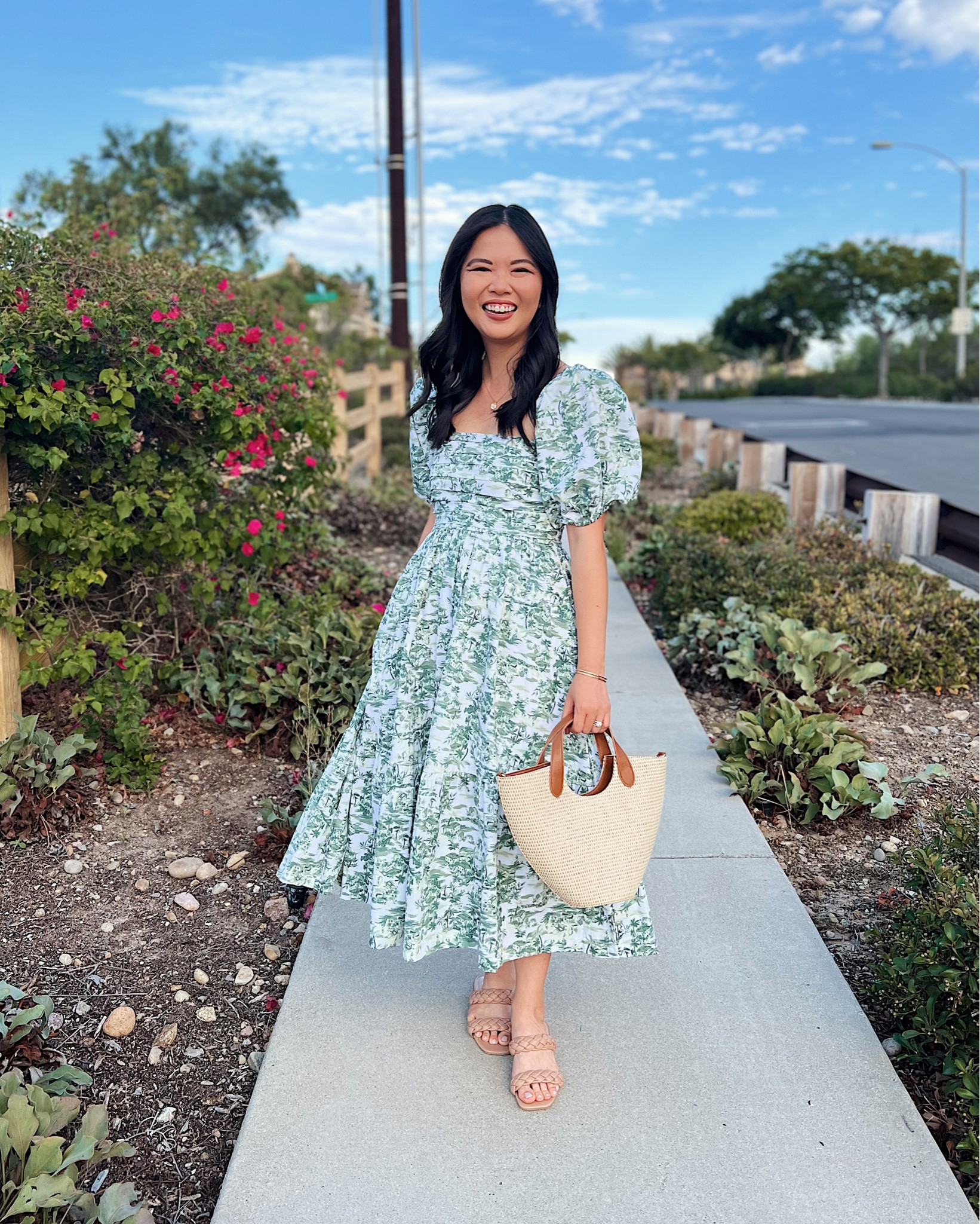 Green floral dress with puff sleeves (XSP)
Green floral midi dress
Green midi dress
Straw tote bag
Braided sandals (TTS)
Brunch dress
Abercrombie Emerson dress
Feminine dress
Vacation dress

#LTKsalealert #LTKSeasonal #LTKunder100