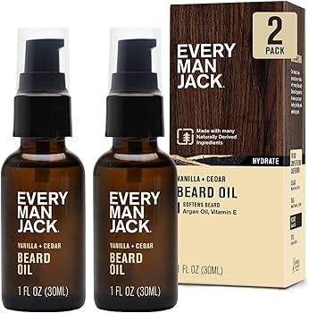 Every Man Jack Mens Beard Oil - Vanilla + Cedar Fragrance - Deeply Moisturizes and Softens Your B... | Amazon (US)