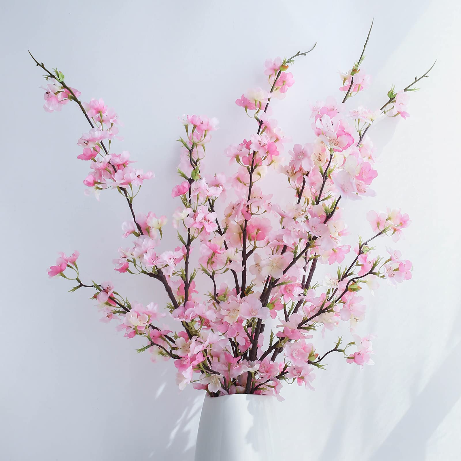YIBELAAT Cherry Blossom Decor Artificial Cherry Blossom Artificial Flowers Tree Branches Stems Tall  | Amazon (US)