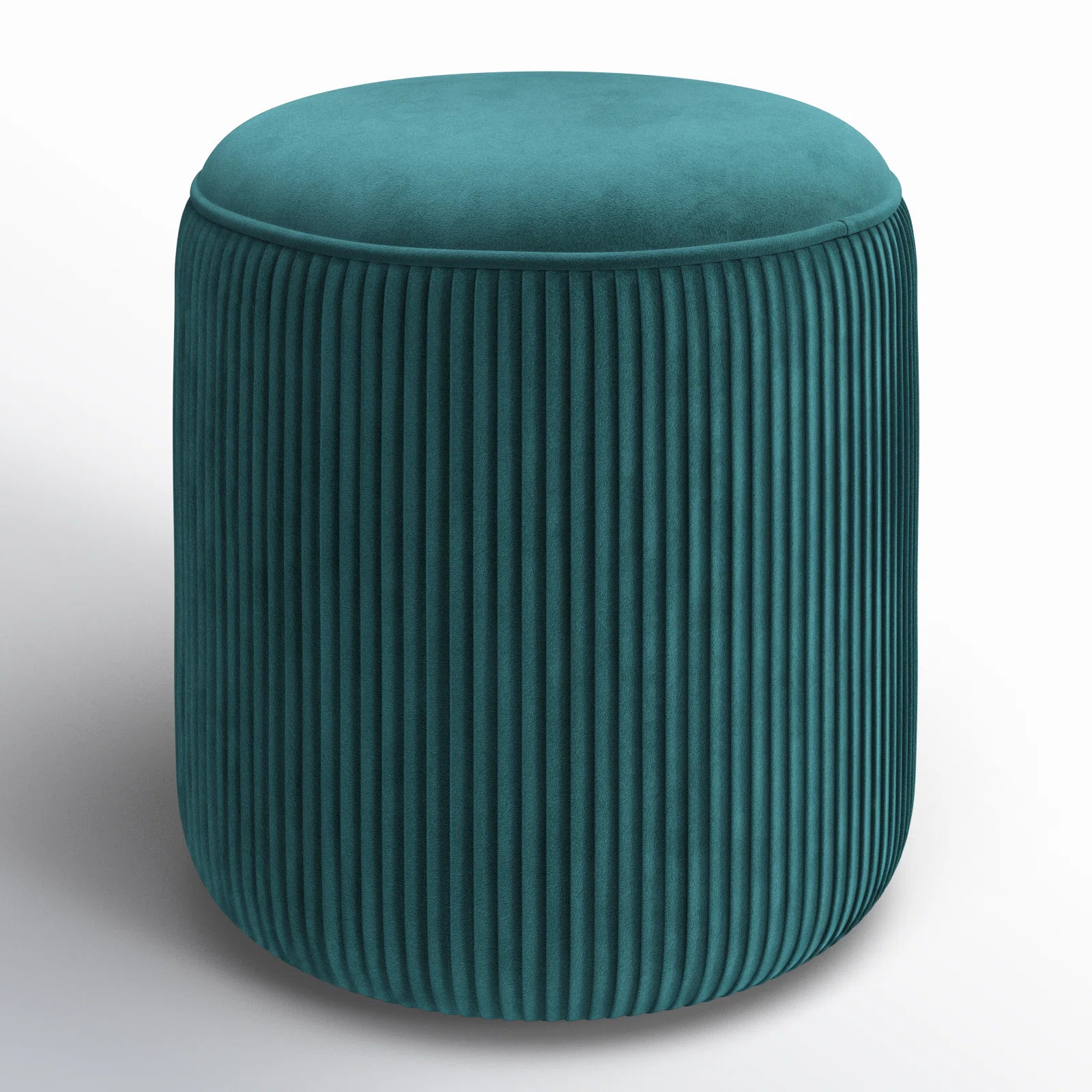 Kelly Clarkson Home Terri Wide Velvet Round Pouf Ottoman & Reviews | Wayfair | Wayfair North America