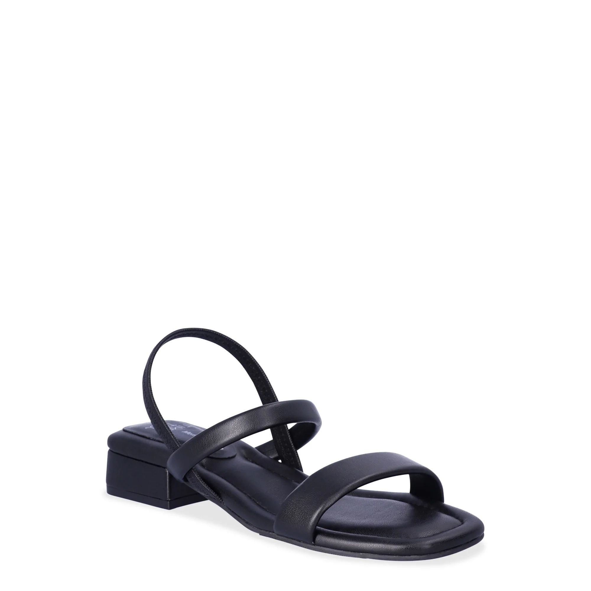 Time and Tru Women's Double Band Block Heel Sandals | Walmart (US)