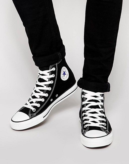 Converse – All Star – Stoffschuhe mit hohem Schaft in Schwarz, M9160C | Asos DE