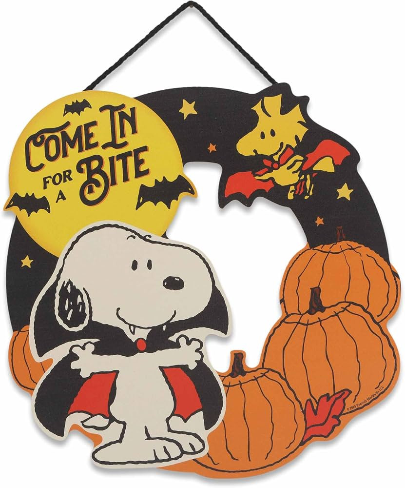 Peanuts Snoopy Come In For a Bite Hanging Wood Wall Decor | Amazon (US)