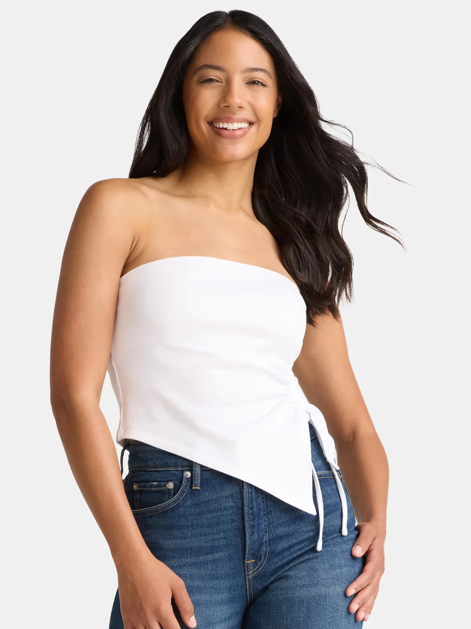 Madden NYC Women's Asymmetrical Tube Top, Sizes XXS-XXL | Walmart (US)