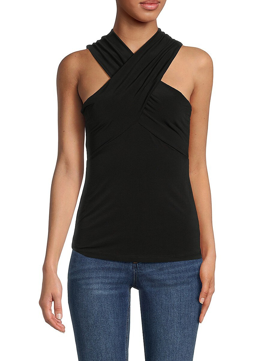 Renee C. Women's Criss Cross Top - Black - Size M | Saks Fifth Avenue OFF 5TH