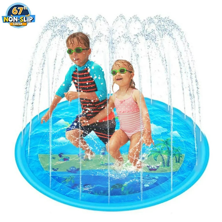 67" Inflatable Splash Pad for Toddlers, Outdoor Sprinkler for Kids, Dog Sprinkler Pool, Inflatabl... | Walmart (US)