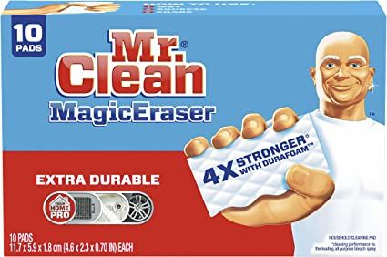 Mr. Clean Magic Eraser, Extra Durable, Shoe, Bathroom, and Shower Cleaner, Cleaning Pads with Dur... | Amazon (US)