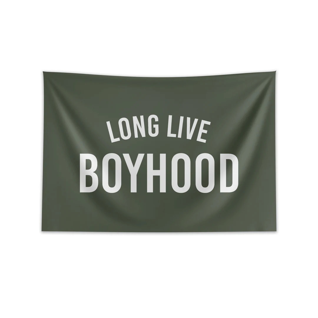 Long Live Boyhood Banner Flag, Boys Wall Banner, Boys Room Decor, Boyhood Flag, Kids Decor, Wall ... | Etsy (US)