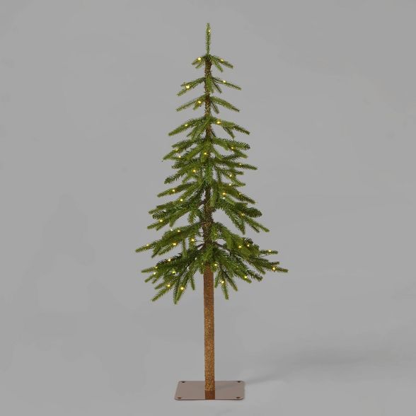 4ft Pre-Lit Downswept Alpine Balsam Artificial Christmas Tree Warm White Dew Drop LED Lights - Wo... | Target