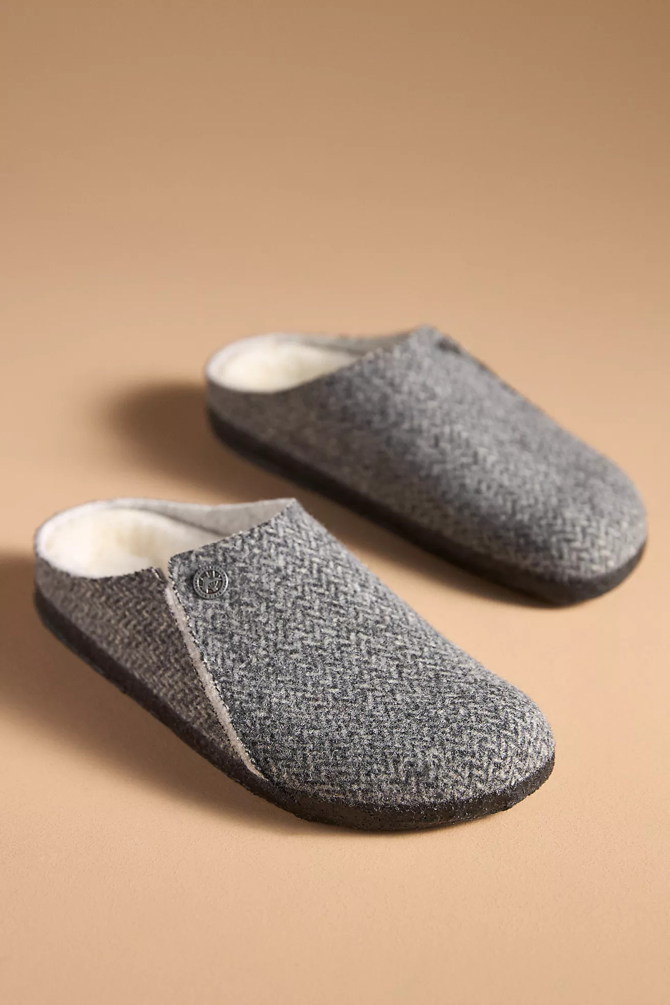 Birkenstock Zermatt Wool Felt Shearling Clogs | Anthropologie (US)