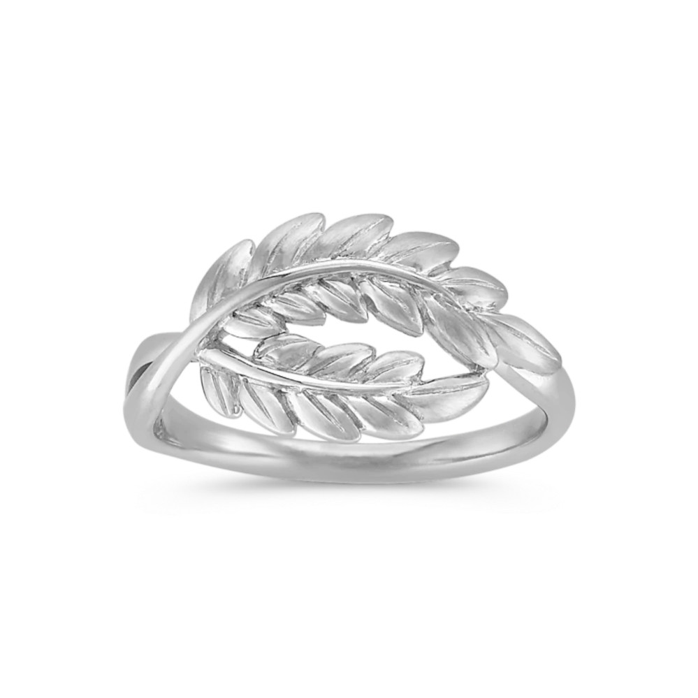 Swirl Double Leaf Ring in Sterling Silver | Shane Co