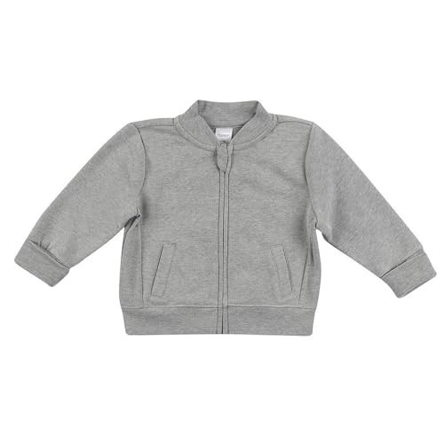 Hanes Ultimate Baby Zippin Fleece Jacket, Dark Grey, 6-12M | Amazon (US)