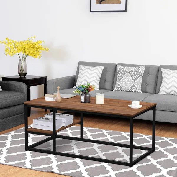 17 Stories Coffee Table With Shelf (natural) | Wayfair North America