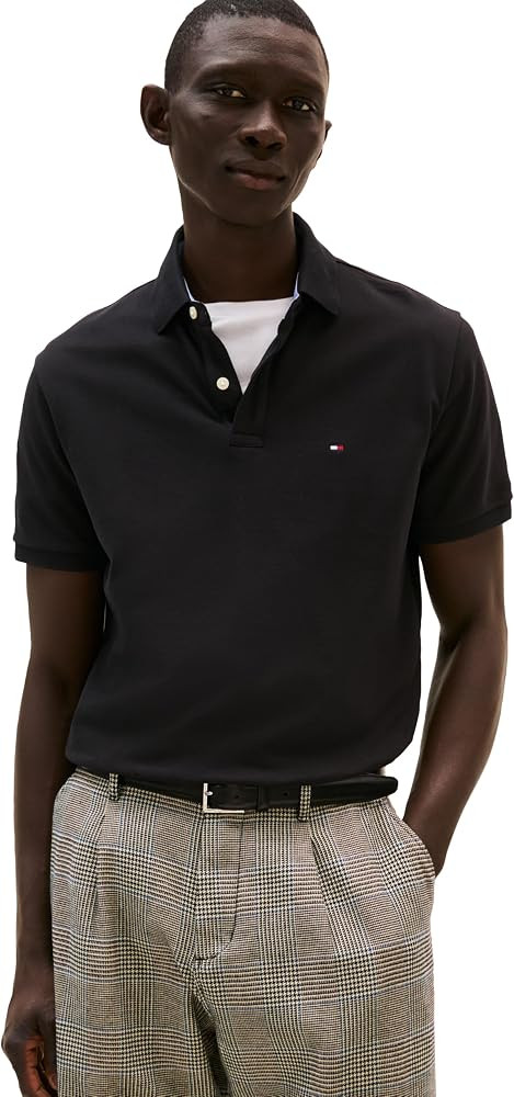Tommy Hilfiger Mens Short Sleeve Cotton Pique Polo Shirt in Regular Fit | Amazon (US)