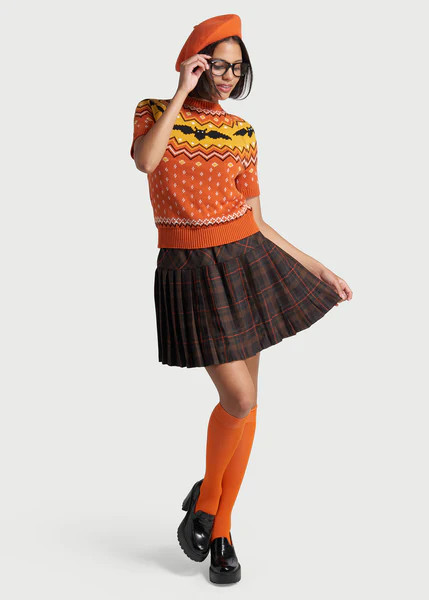 It Be Like 'Bat' Fair Isle Short Sleeve Sweater | ModCloth