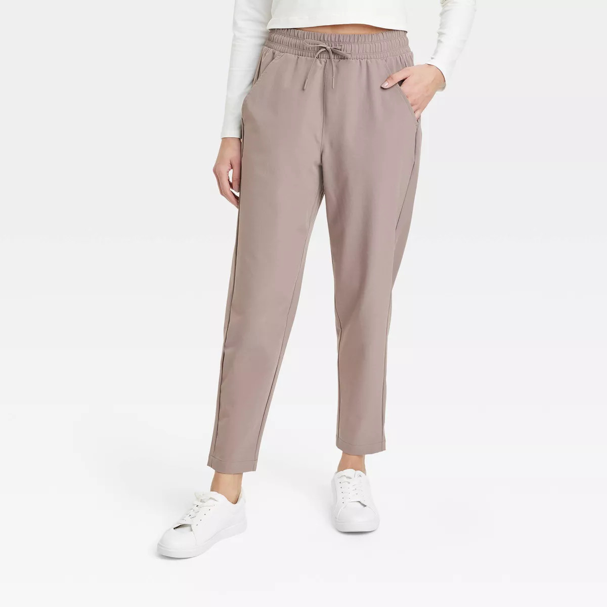 Women's Stretch Woven Taper Pants - All in Motion™ | Target
