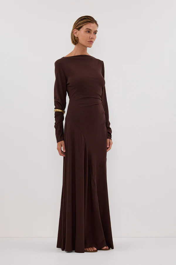 HADLEY CHOC SLEEVED KNIT MAXI DRESS | DISSH