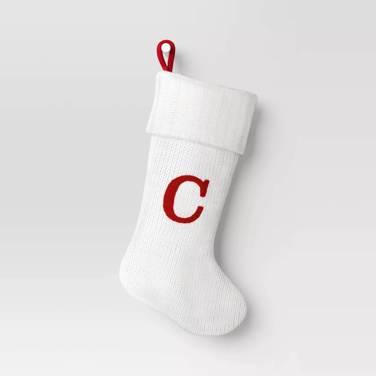 Knit Monogram Christmas Stocking White J - Wondershop™ | Target