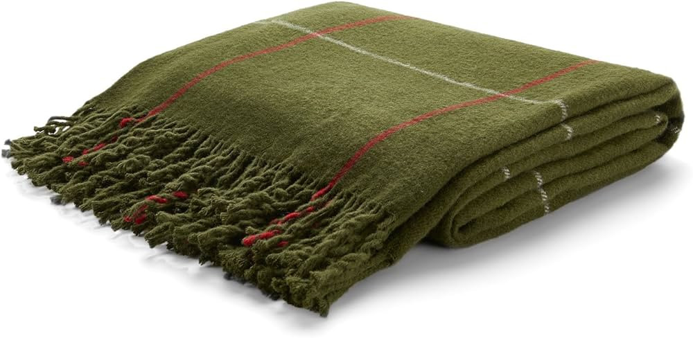 Arus Acrylic Highlands Collection Queen Size Tartan Plaid Design Throw Blanket Green-Olive, 60x80... | Amazon (US)