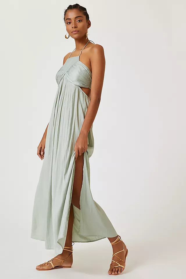 Tie-Back Halter Maxi Dress | Anthropologie (US)