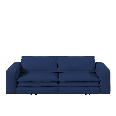 93" King Size Sleeper Sofa Bed, Pull Out Sofa Bed, 3 In 1 Convertible Sleeper Sofa, Chaise Lounge,3 Seat Teddy Couch With 2 Lumbar Pillows For Living | Wayfair North America