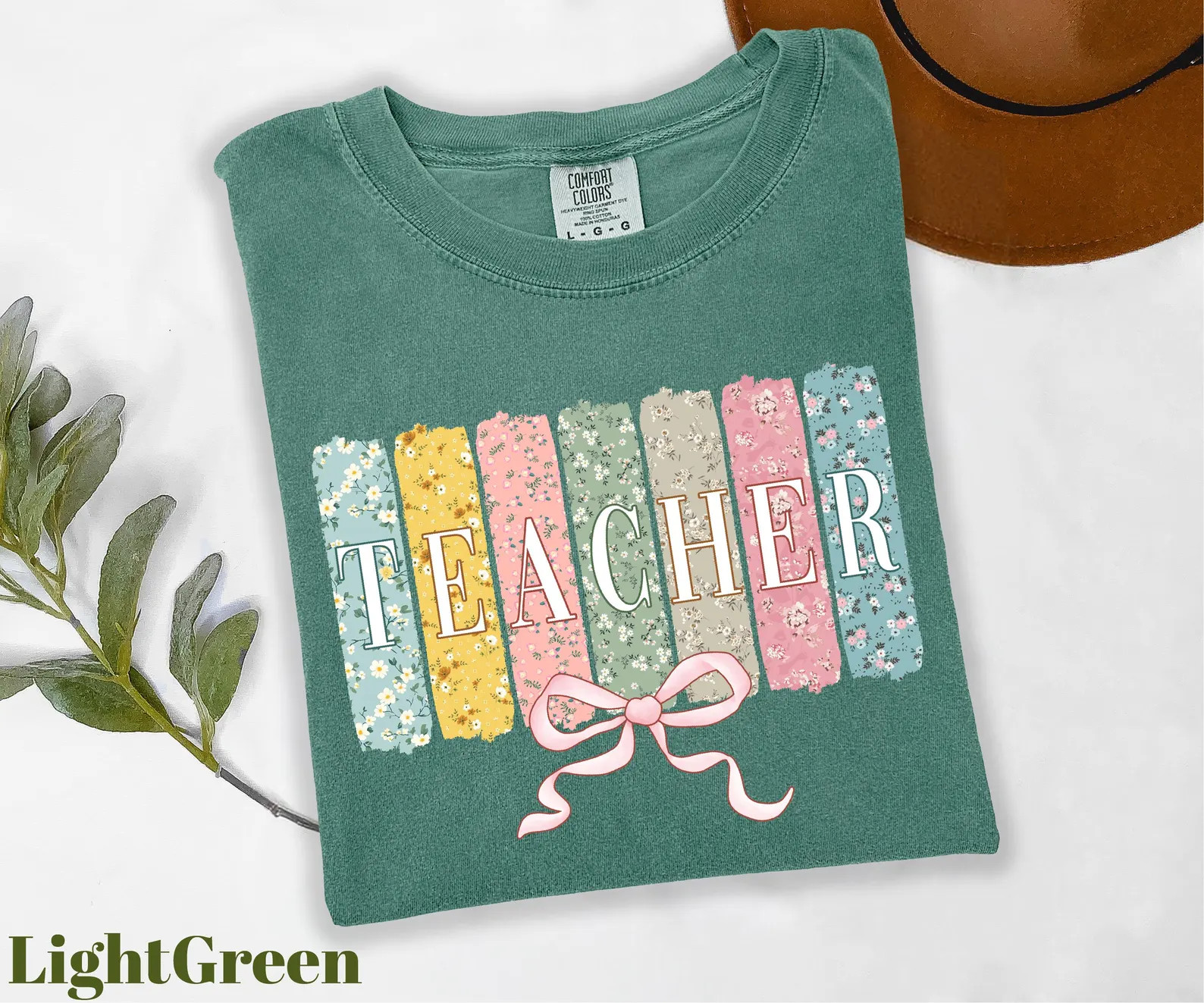 Comfort Colors® Floral Teacher Shirt, Teacher Coquette Shirt, Retro Teacher Shirt, Teacher Gifts... | Etsy (US)