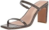 The Drop Women's Avery Square Toe Two Strap High Heeled Sandal, Capers, 6.5 | Amazon (US)